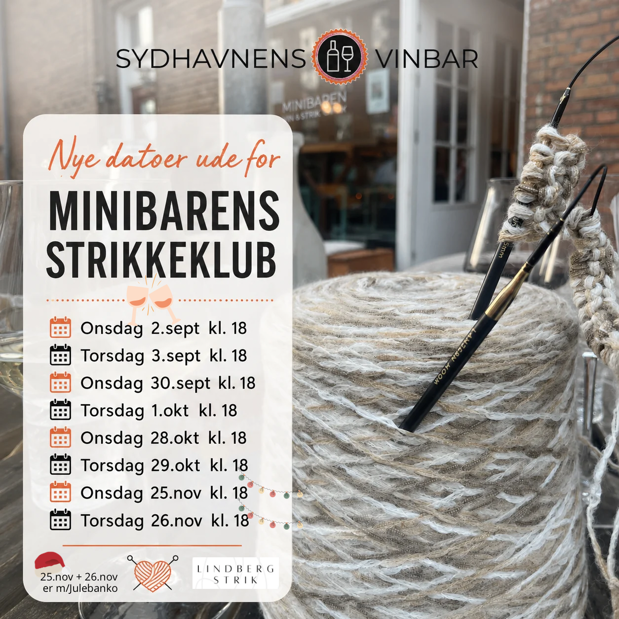 Minibarens Strikkeklub hos Sydhavnens Vinbar