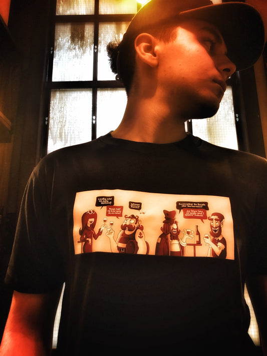 T-Shirt, m/Sydhavnens Vinbar Kunstværk, Str. M - XXL